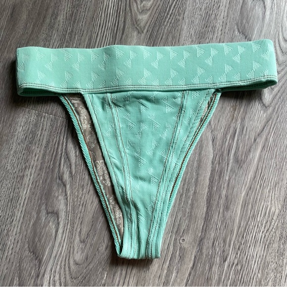 Free People Free-est Dylan High-Waist Bikini Bottoms Size Medium Turquoise - Picture 3 of 9